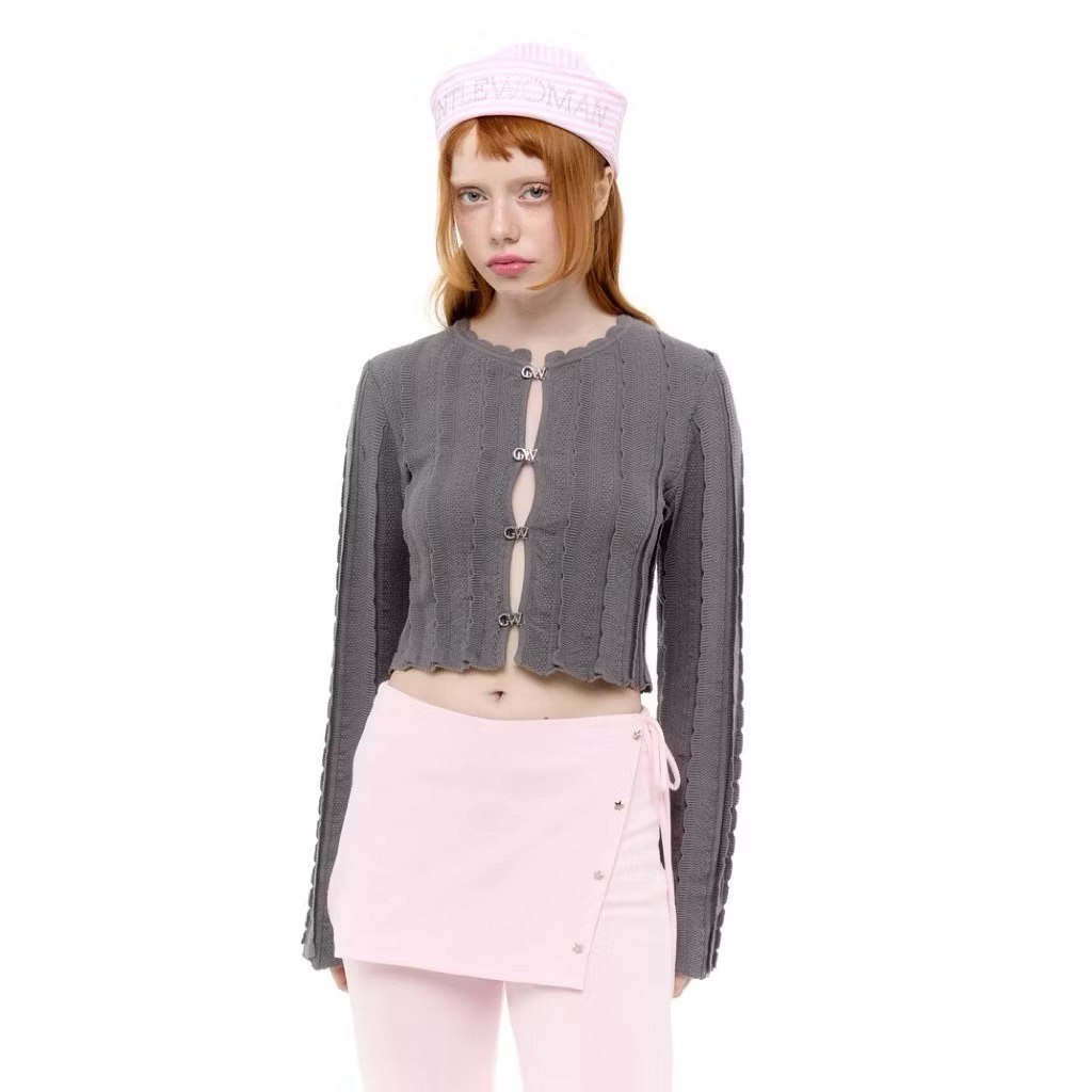 ❌งดต่อ❌ มือ1 GW RUFFLE TOP สีเทา🤎 Size S มี2(แขนยาว)