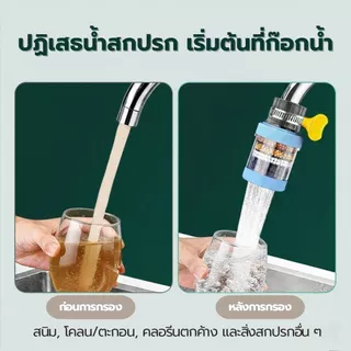 กรองก๊อกน้ำ รุ่นใหม่ พร้อมไส้กรอง สามารถกรองสนิม เศษตะกอน ติดตั้งง่าย