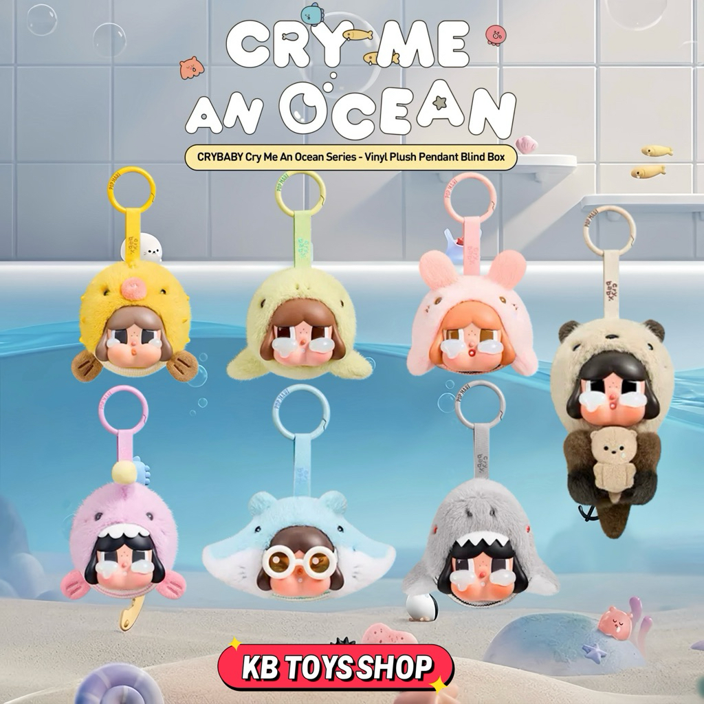 [มีจุ่ม/เลือกตัว พร้อมจัดส่งใน 🇹🇭] 🐡พวงกุญแจครายเบบี้ CRYBABY Cry Me An Ocean Series - Vinyl Plush Pendant🐡