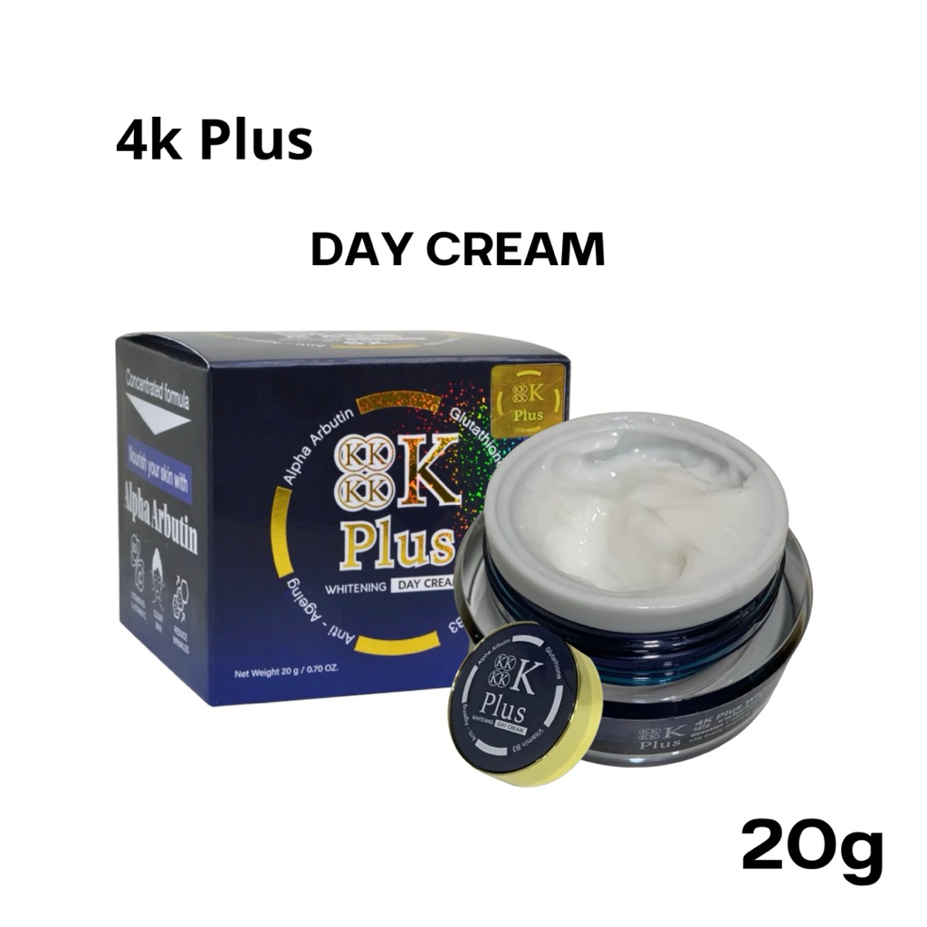 ครีม 4K Plus 5X Whitening Day Cream SPF15 PA+++ ครีมบำรุงผิวหน้า สูตรกลางวัน ขนาด 20 กรัม