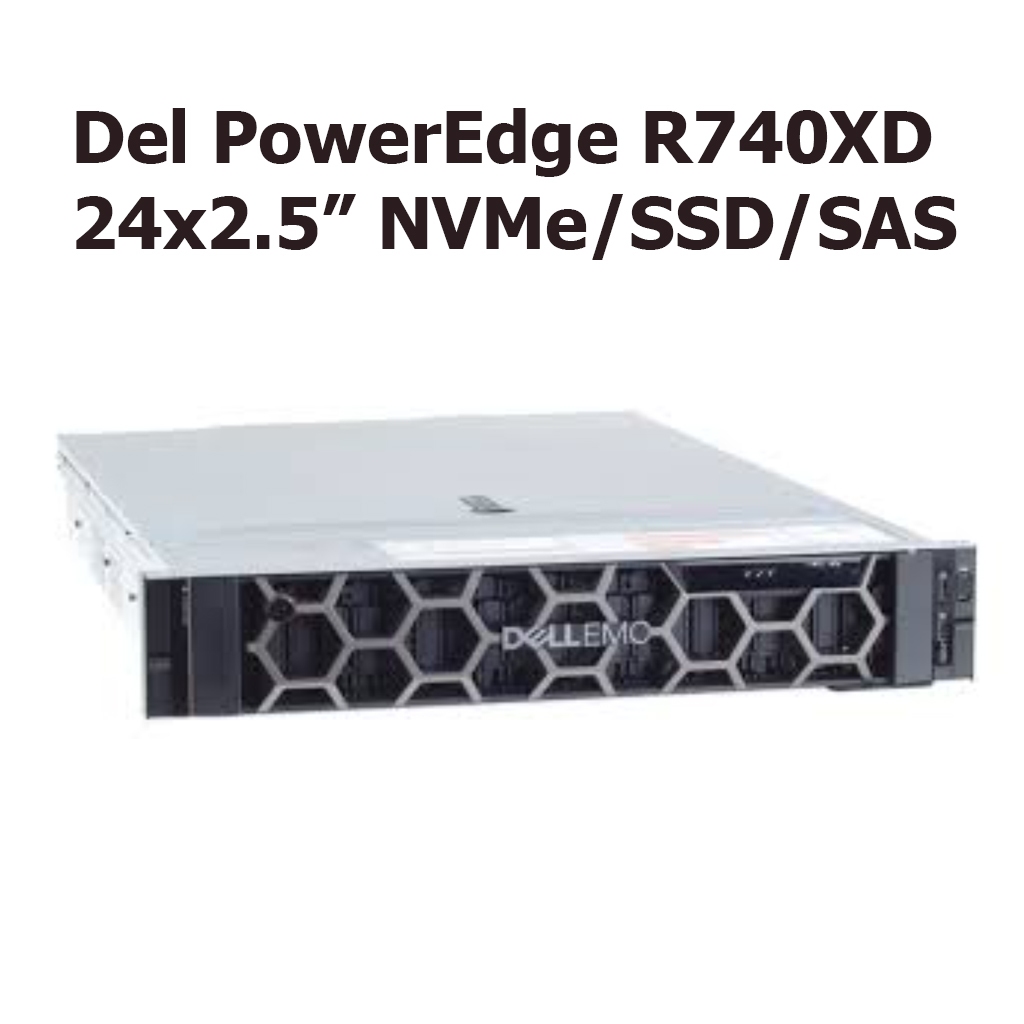 Dell R740xd PowerEdge R740 XD Server CPU Platinum 8176M 56C/112T 2.1GHz RAM 32GB 10G SFP NVMe 1.6TB 