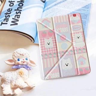 เคส ฝาพับ ลายการ์ตูนน่ารัก for Samsung Galaxy Tab S6 lite/Tab A7 lite/S10 S9 FE/Tab A9Plus A9 A11 A11Plus มีช่องใส่ปากกา