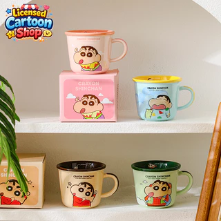 【ของแท้】Shinchan ชินจัง แก้วเซรามิก 340ml แก้วกาแฟลายน่ารัก พร้อมกล่องของขวัญ ของขวัญวันเกิด
