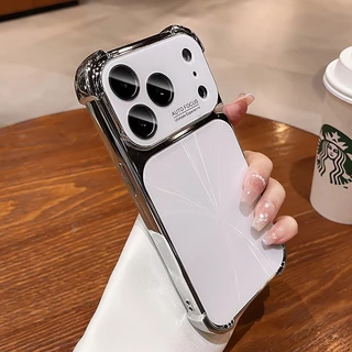 หน้าต่างบานใหญ่ ถุงลมนิรภัย ลายเลเซอร์ ชุบด้วยไฟฟ้า นุ่ม เคสโทรศัพท์ Phone Case For iPhone 17 16 15 14 13 Pro Max Plus