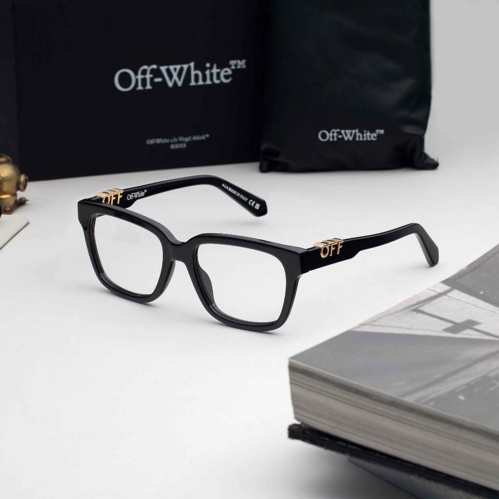 กรอบแว่นตา Off-White รุ่น OERJ07C 1000 SIZE 53 MM. (BLACK) **Sale ไม่มีประกัน**