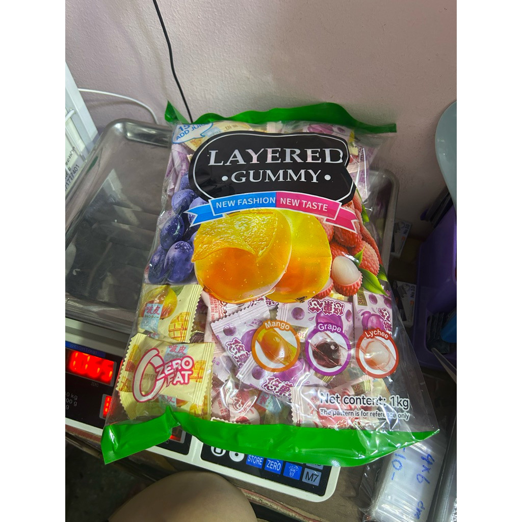 เยลลี่ปอกเปลือกรสผลไม้มีรสมะม่วงลิ้นจี่ส้มพืชและองุ่นหอมหนึบอร่อยสุดๆขนาด500gมี58ชิ้นขนาด1โลมี100กว่าชิ้น