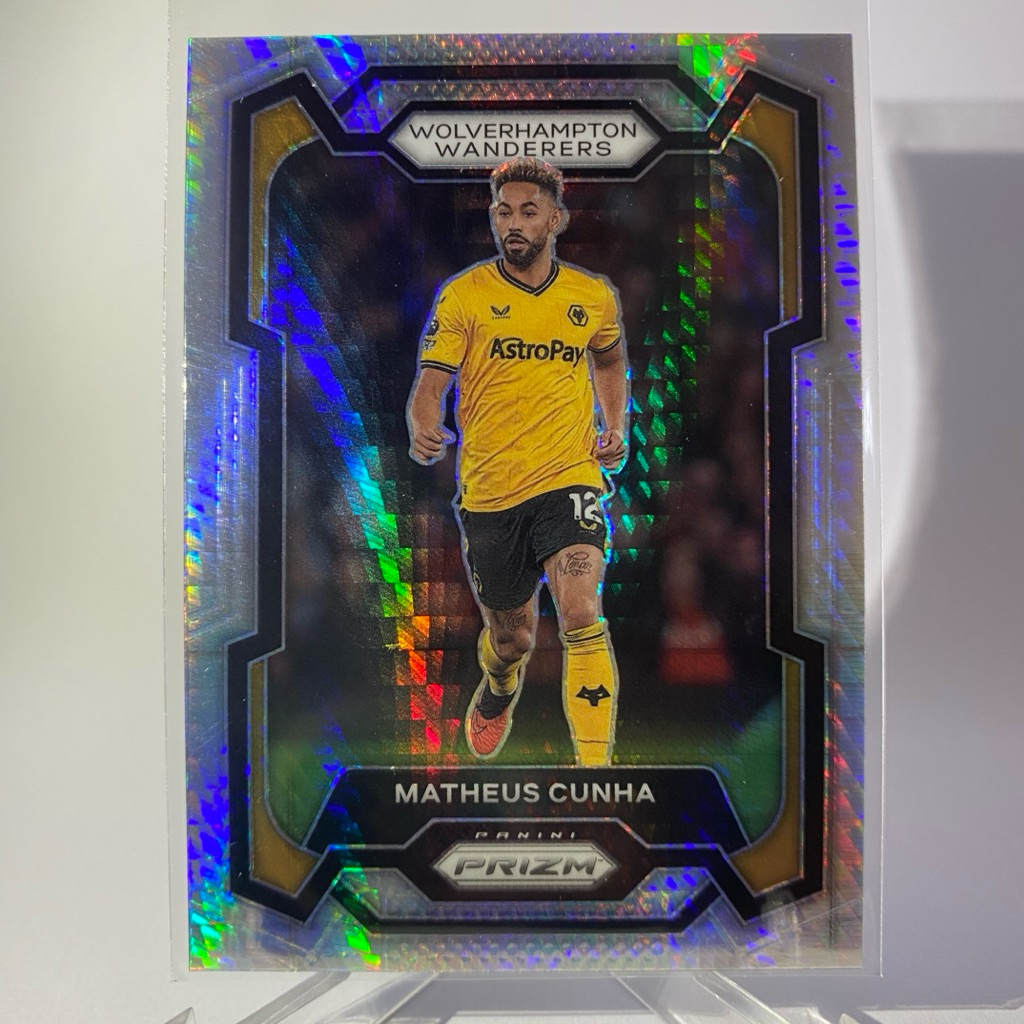 การ์ดนักฟุตบอล MATHEUS CUNHA, (PRIZM), WOLVERHAMPTON, PANINI PRIZM 2023. No.210