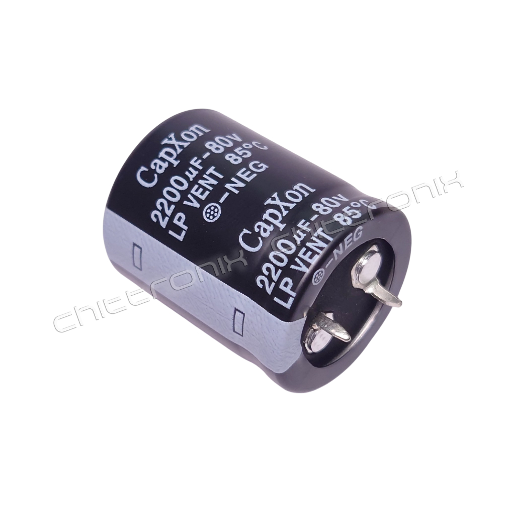Capacitor คาปาซิเตอร์ C 2200uF 80V 85°C ขนาด 25x30 mm.