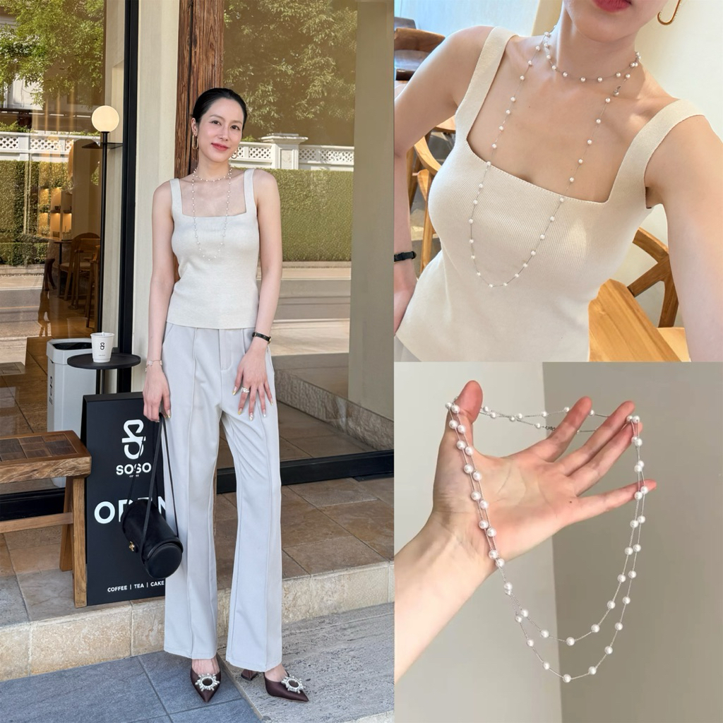 LITAS : SNOWDROP NECKLACE สร้อยมุก สร้อยยาว สร้อยไข่มุก