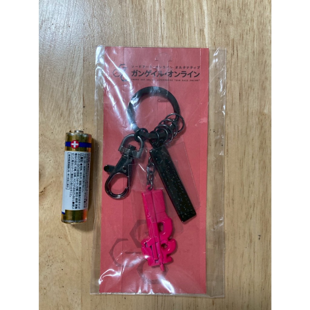 Sword Art Online Alternative - Gun Gale Online - pink P90 metal keychain -