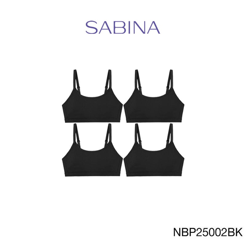 [Online Exclusive] (Set 4 ชิ้น) Sabina Personal Zero Cup Level 1 เสื้อชั้นใน ไร้โครง รหัส NBP25002BK สีดำ