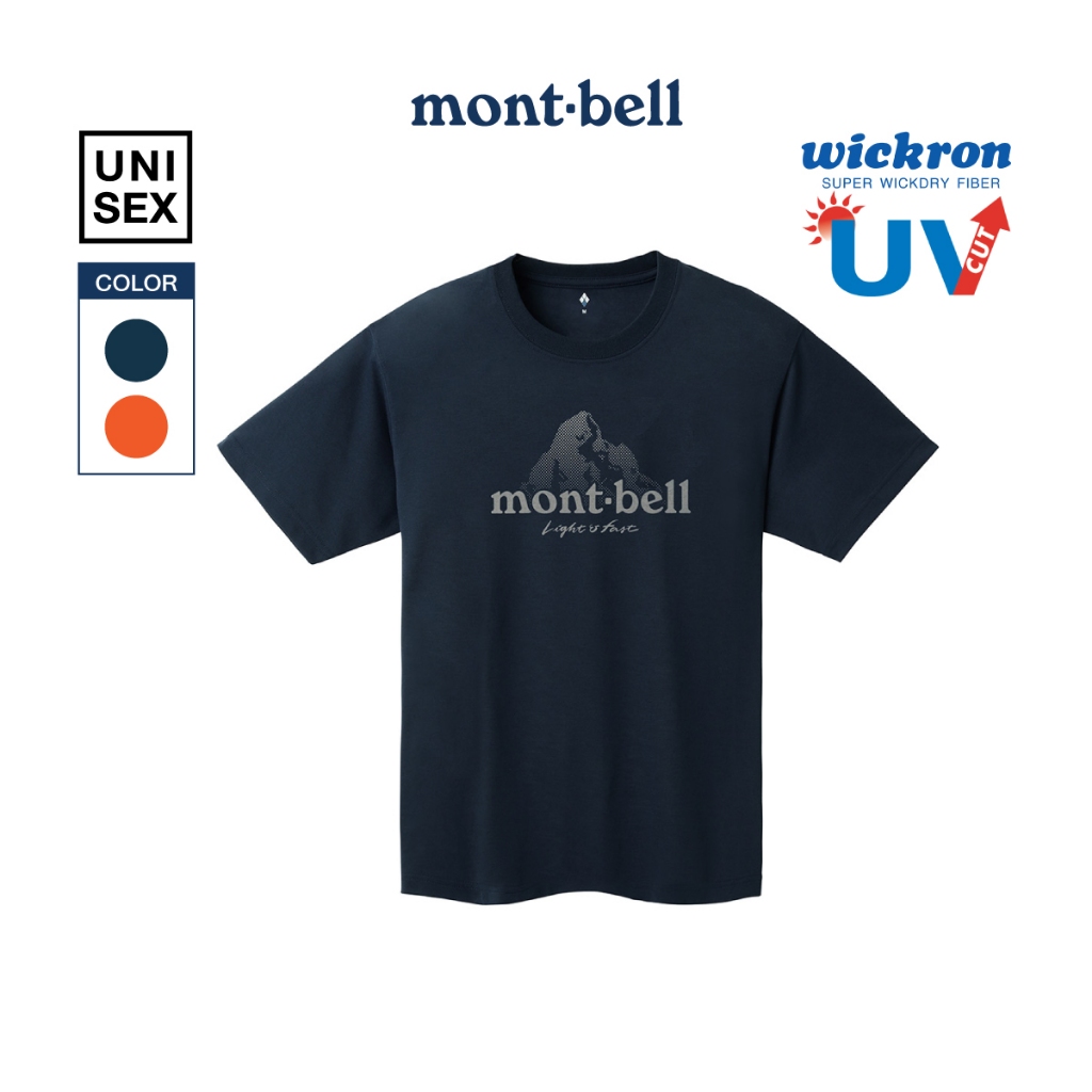 Montbell เสื้อยืดแขนสั้น กัน UV รุ่น 1114733 Wickron T Dot Logo