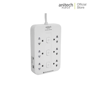 Anitech ปลั๊กไฟ 6 ช่อง รุ่น H536-WH สายยาว 3 เมตร กำลังไฟ 2200W