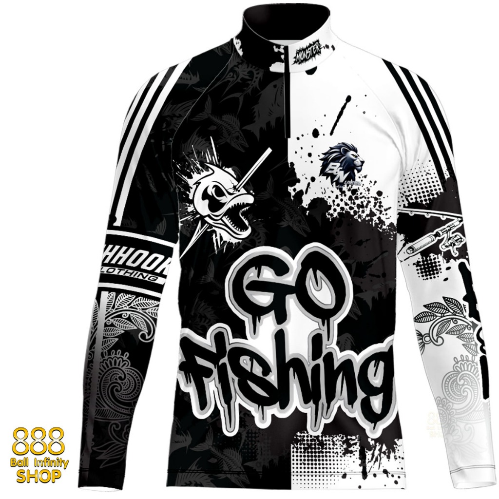 เสื้อตกปลา,ปั่นจักรยาน Set สี 57 GO FISHING มี 4 สี (สินค้าพร้อมจัดส่ง) ป้องกันUV ระบายอากาศดี