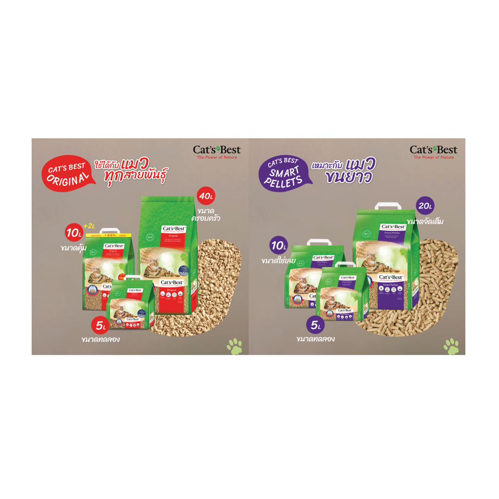 Cat’s Best ทรายแมวออร์แกนิค 100% จากไม้สน
