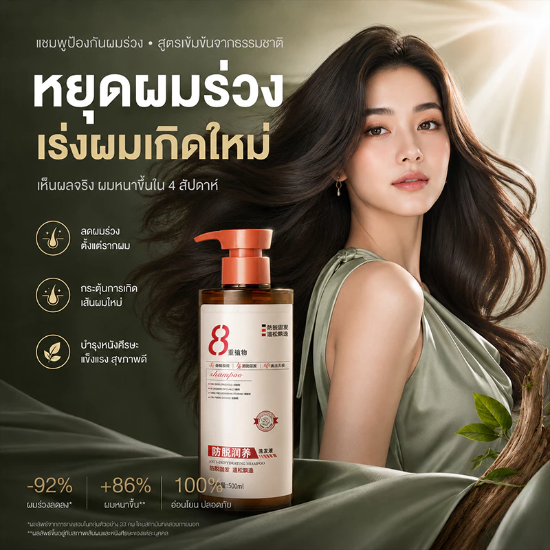 ⚡ของแท้⚡แชมพูปลูกผม แชมพูแก้ผมร่วง แชมพูขิง บำรุงหนังศีรษะ สดชื่น อ่อนโยน ไม่ระคายเคือง เร่งการเติบโตของผม ป้องกันผมร่วง