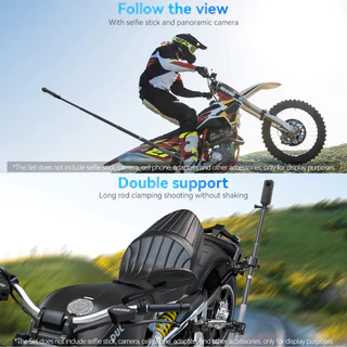 TELESIN Double-headed Crab Clamp Bike / Moto Pipe Clamp อุปกรณ์เสริม ตัวหนีบแบบสองหัว