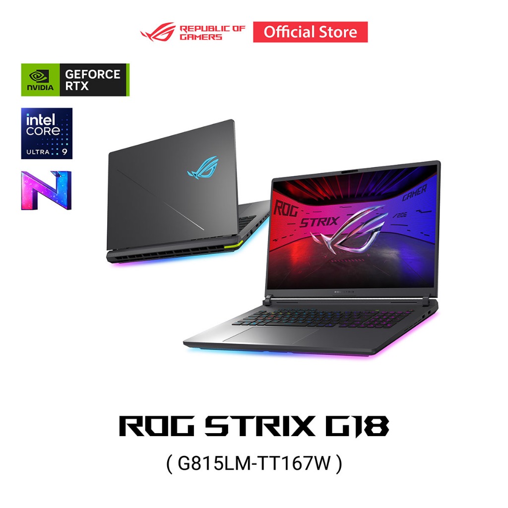 ASUS ROG Strix G18 (G815LM-TT167W) 18" 2.5K, 300Hz, U9-290HX, 16GB, 1TB SSD, RTX5060 8GB, W11 Home