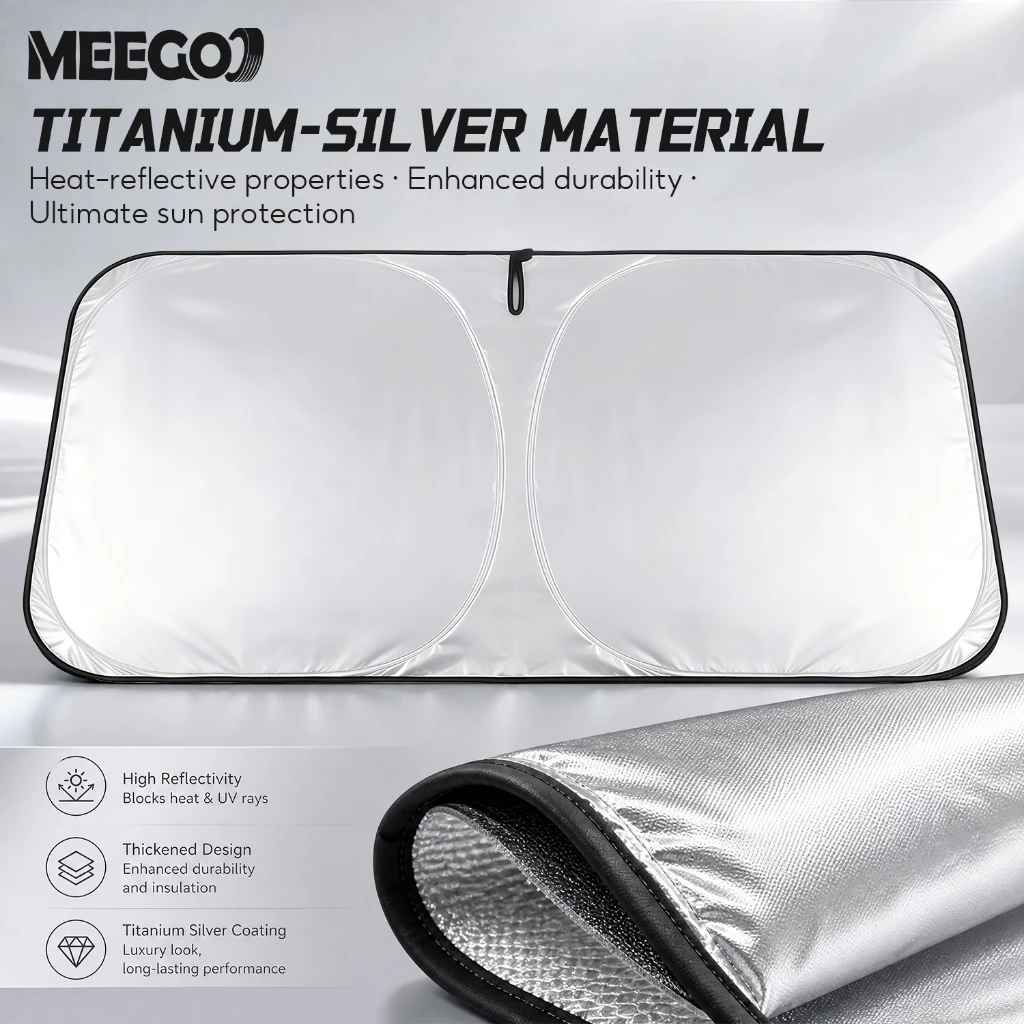 MeeGoo ร่มกันแดดในรถยนต์ แบบพับได้ กันUV ฉนวนกันความร้อน thumbnail 7