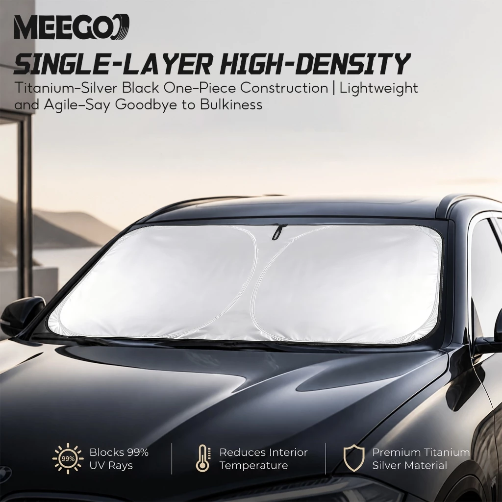 MeeGoo ร่มกันแดดในรถยนต์ แบบพับได้ กันUV ฉนวนกันความร้อน thumbnail 8