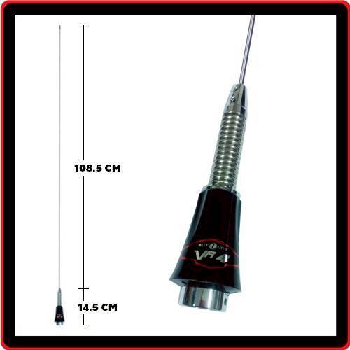 เสาวิทยุสื่อสาร VR-4C คอยส์เงิน (AUTO-ONE VHF) กระบอกคอสปริง ความถี่ 144-146 Mhz.