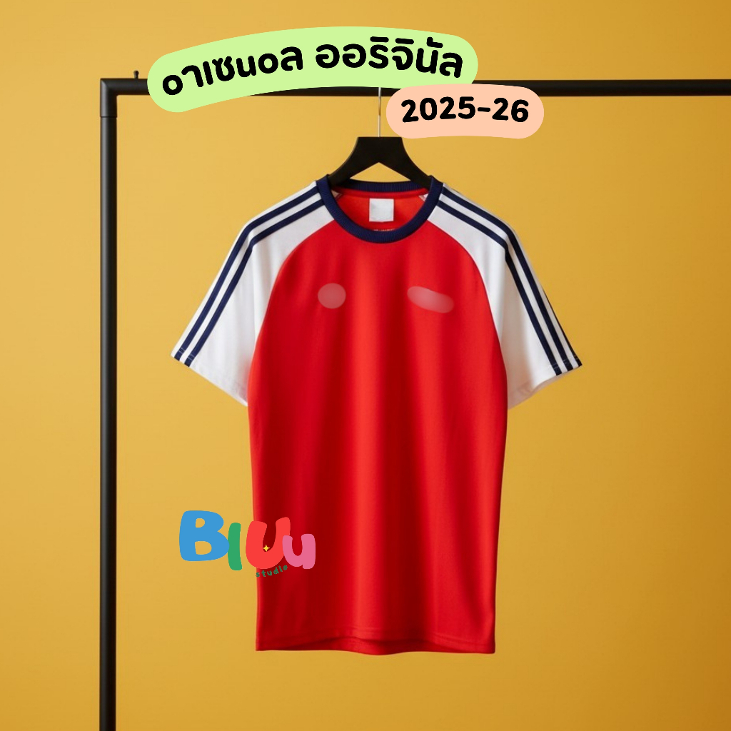 New!! เสื้อยืด oาเซuoล สีแดง คอลเล็คชั่น ออริจินัล ปี 2025-26 (3A) เกรดแฟนบอล โลโก้ปัก