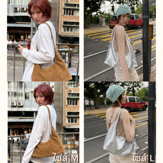 Somethingapparels trend -Hobo Bag(M/L)กระเป๋าแทนที่มีราคาถูกกว่า สะพายข้าง กระเป๋าถือ กระเป๋าหนัง Crossbody รวมสี