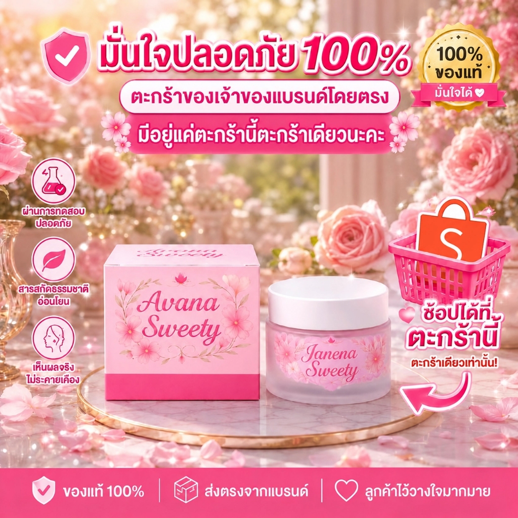 [1 แถม 1]Avana Sweety บำรุงผิวให้เนียนนุ่ม กระจ่างใสอมชมพู ลดรูขุมขน สำหรับผิวแพ้ง่ายทุกสภาพ
