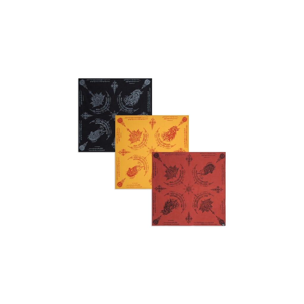 NWL Bandana Yantra RED / YELLOW / BLACK / ผ้าเช็ดหน้า ผ้าโพกหัว