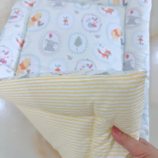 Set2 เบาะรองนอน หมอนแบนCotton ที่นอนทารก นอน2ด้าน หนา4cm