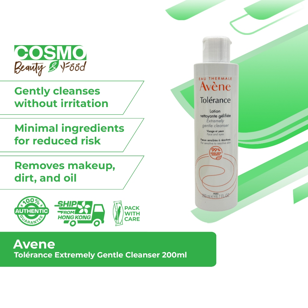 Avene Tolérance Extremely Gentle Cleanser 200 มล. [ส่วนผสมจากธรรมชาติ 99%] [ไม่มีน้ําหอม]
