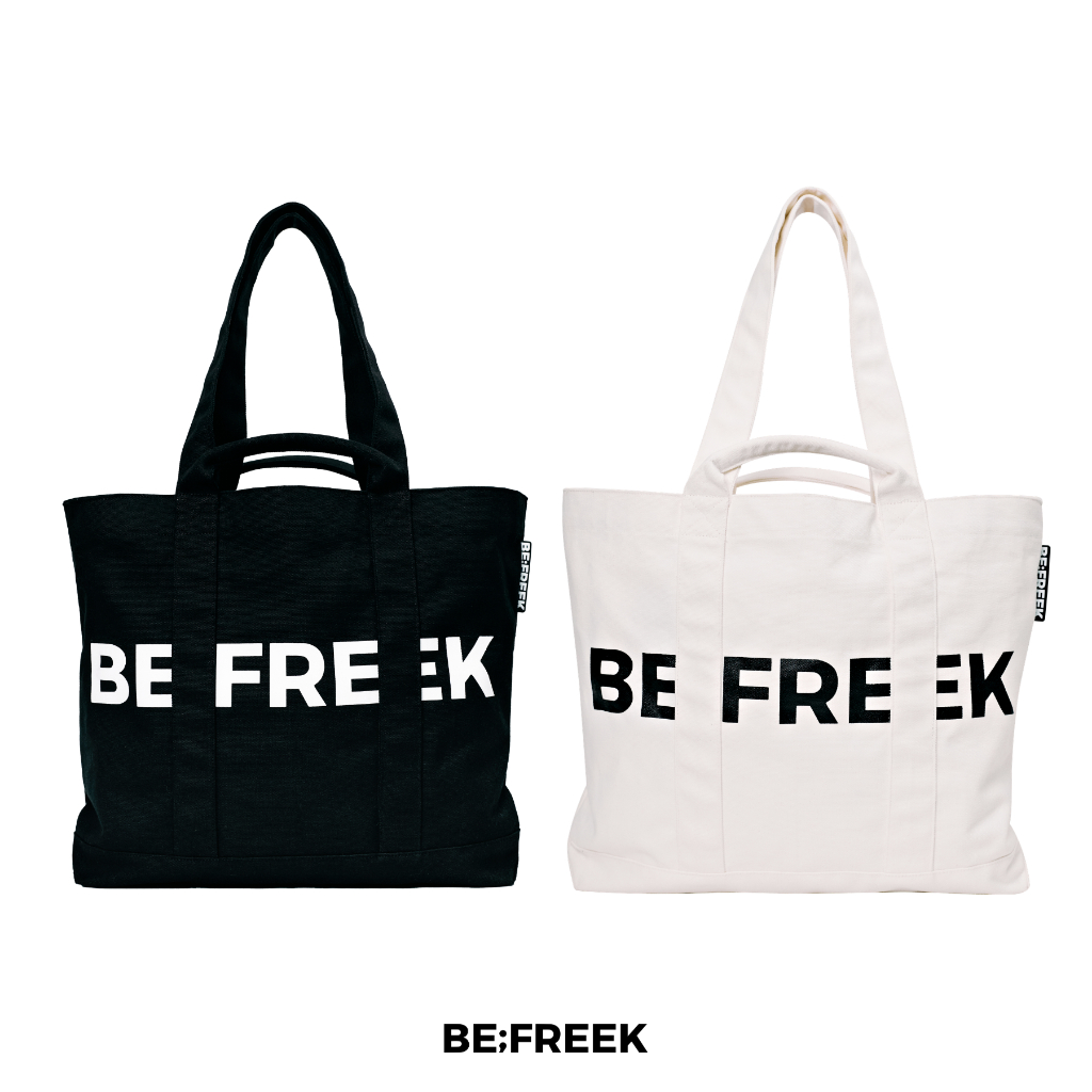 BE;FREEK กระเป๋าผ้าแคนวาส TOTE BAG LOGO 2 สี BE;FREEK TOTE BAG LOGO 2 COLORS