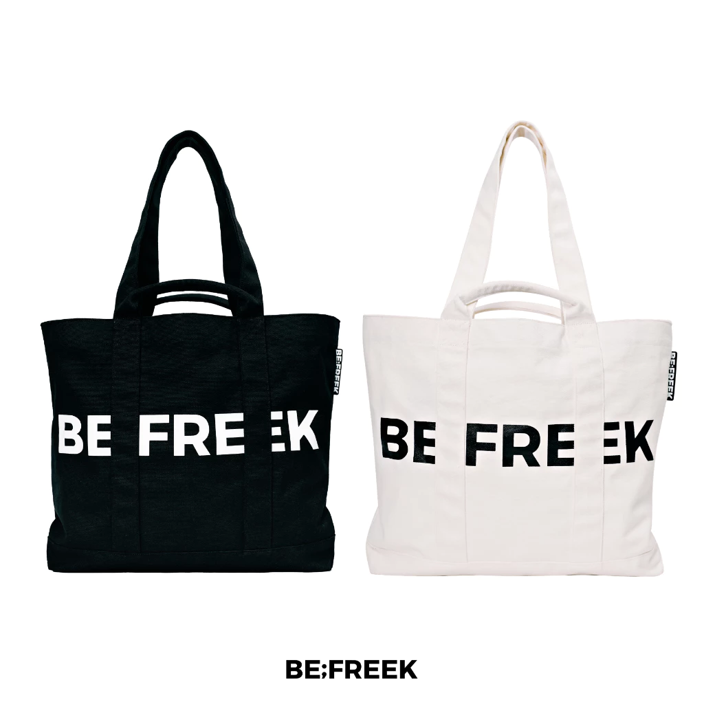 BE;FREEK กระเป๋าผ้าแคนวาส TOTE BAG LOGO 2 สี BE;FREEK TOTE BAG LOGO 2 COLORS