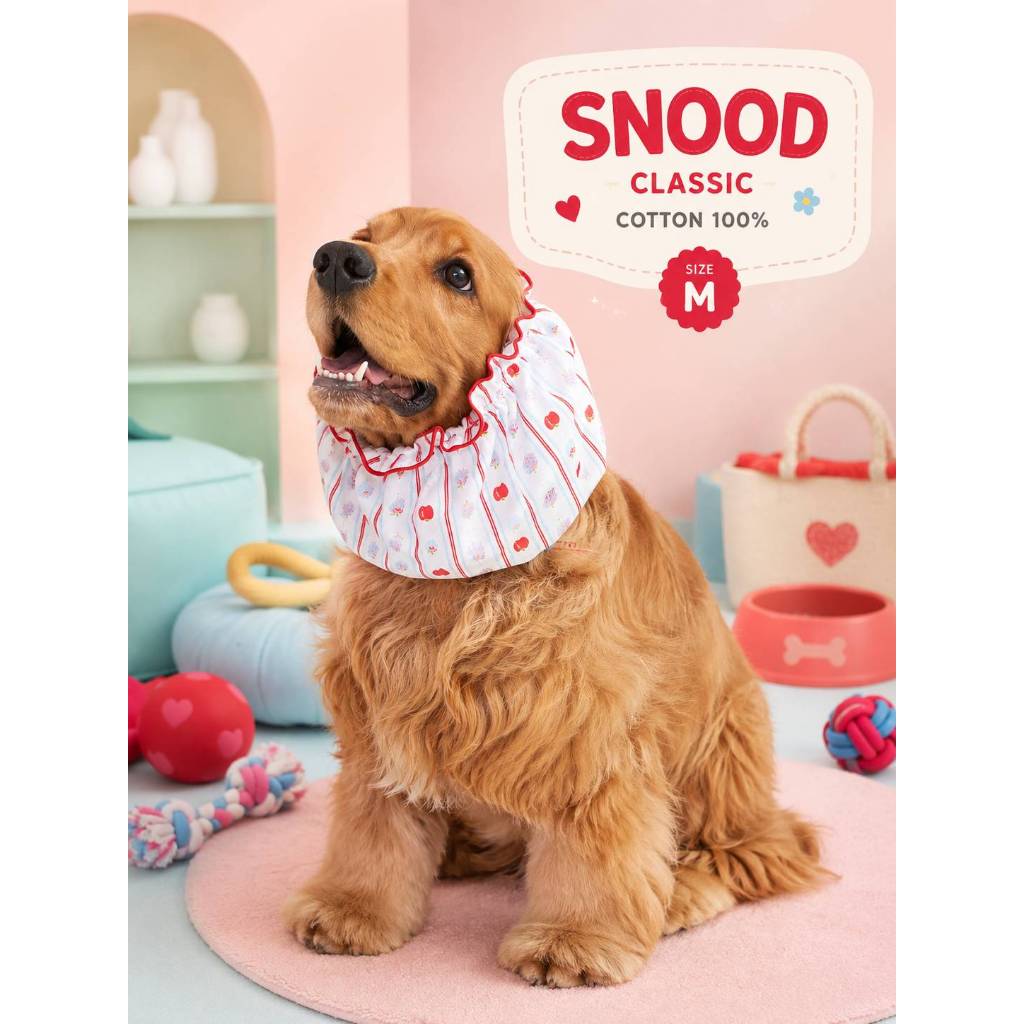[Heartypaws] Dog Snood Super Soft ผ้าคลุมหูสุนัขสำหรับหูยาว กันหูเปียกกันเลอะ ผ้าสาลูแท้ เบาสบาย สำหรับสุนัขและแมว