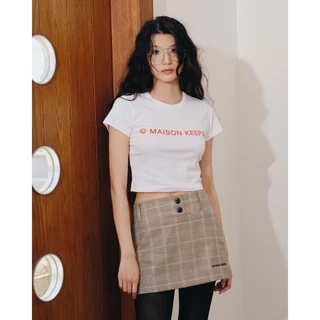 maison KEEPS | The Classic Mark Logo Cropped Tee | เสื้อยืดทรง Cropped