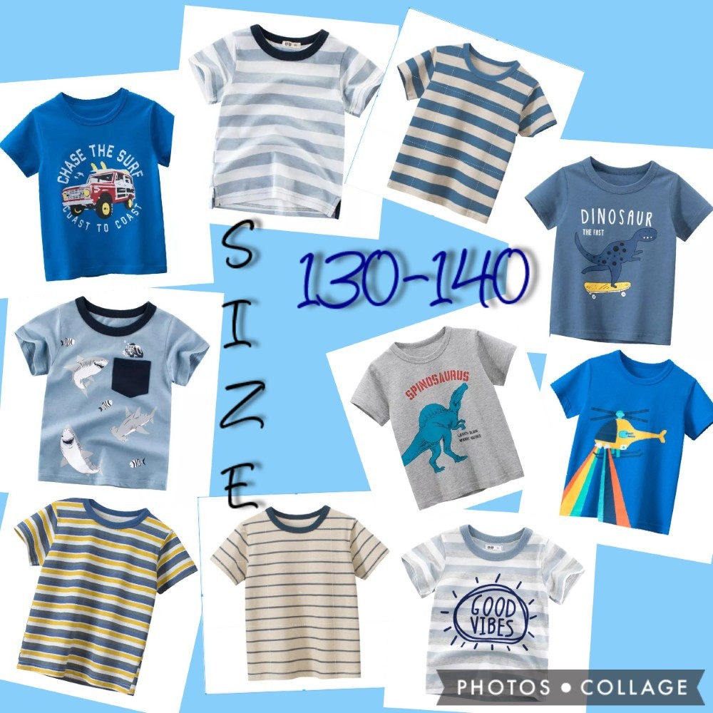 LittleLyn เสื้อผ้าเด็ก เสื้อยืดเด็ก ไซส์130-140 ผ้านุ่ม แขนสั้น ผ้านิ่ม Cotton 100%