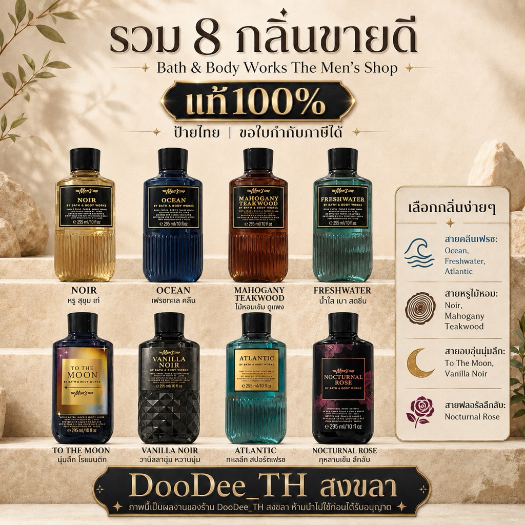 Bath & Body Works Men's Collection 3-in-1 Hair, Face & Body Wash (295 ml) เจลอาบน้ำน้ำหอมผู้ชาย