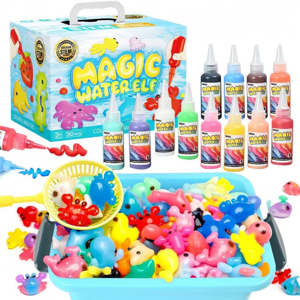 ชุดของเล่นหม้อไฟ DIY ชุดเจลปั้นน้ำ จําลองหม้อไฟ วัสดุความปลอดภัย Magical Water ของเล่นทำอาหาร ของเล่นเด็ก