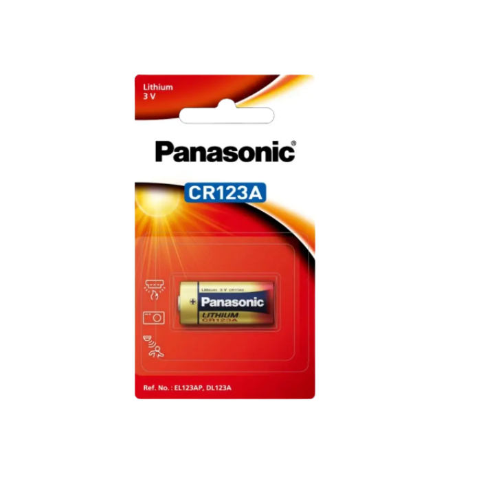 Panasonic ถ่านกล้อง CR123A Lithium 3V (1 ก้อน) | ของแท้ ใช้งานยาวนาน