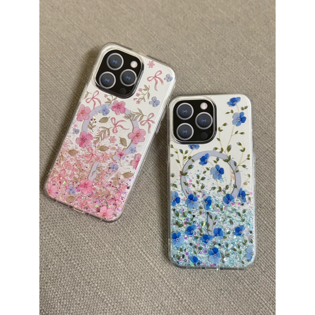 “พร้อมส่ง”เคสMobest กลิตเตอร์ดอกไม้(แม่เหล็ก) 15Promax/16Promax/17Promax