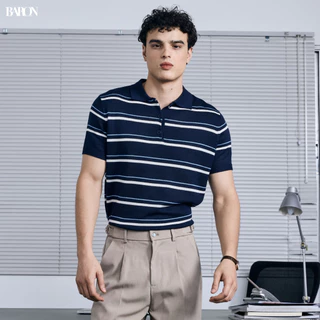 BARON “DECLAN” Knit Polo เสื้อโปโลผ้า Knit ลายขวางสไตล์ Old Money