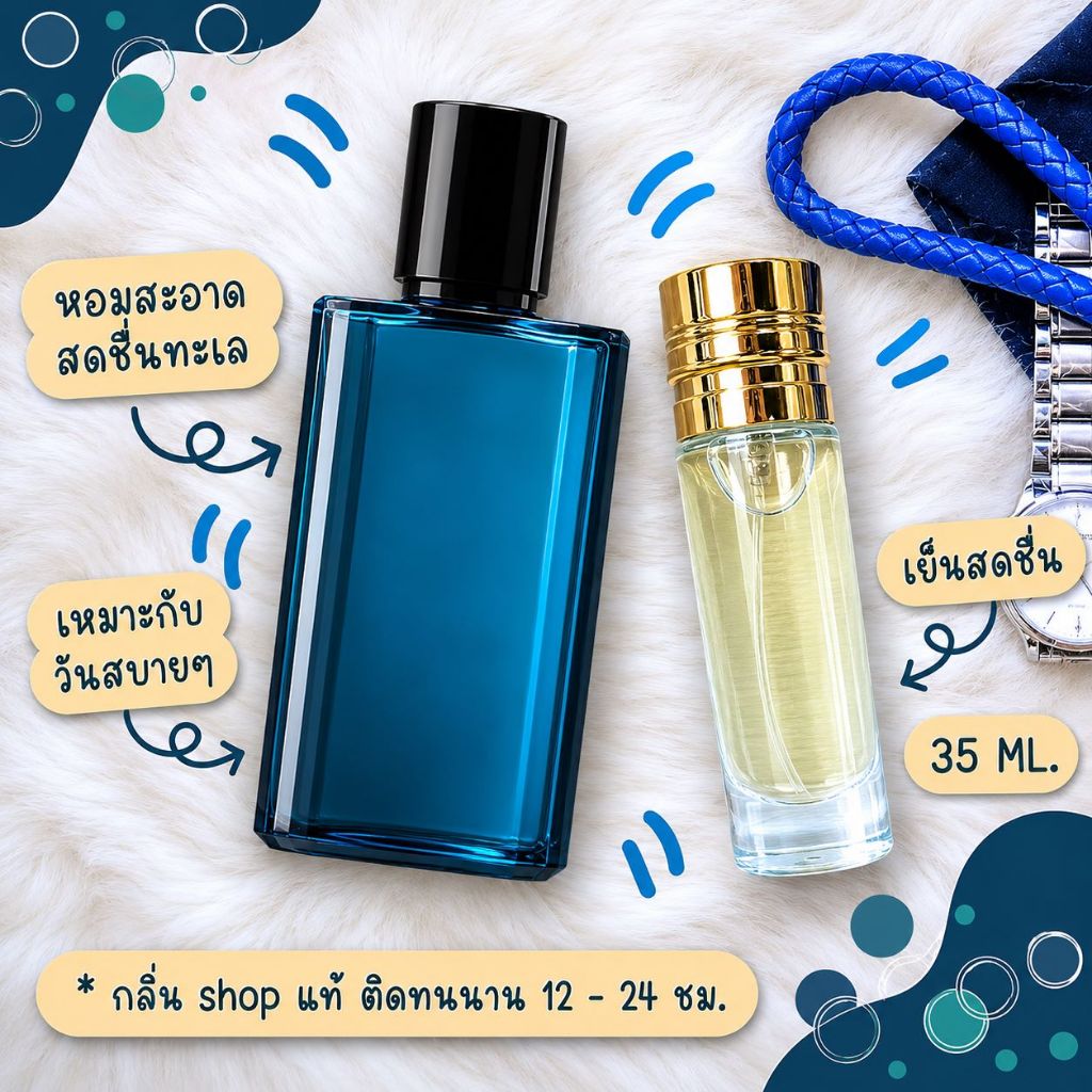 ️กลิ่นShopแท้️น้ำหอม ดาวิดอฟคลูวอเตอร์ Coolwater หอมติดทน12-24ชม. การันตีคุณภาพ ขวด UFO ราคาถูก ราคาส่ง