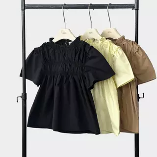 Atipashop - Dolly Smock Top เสื้อสม็อคแขนสั้น ทรงน่ารัก