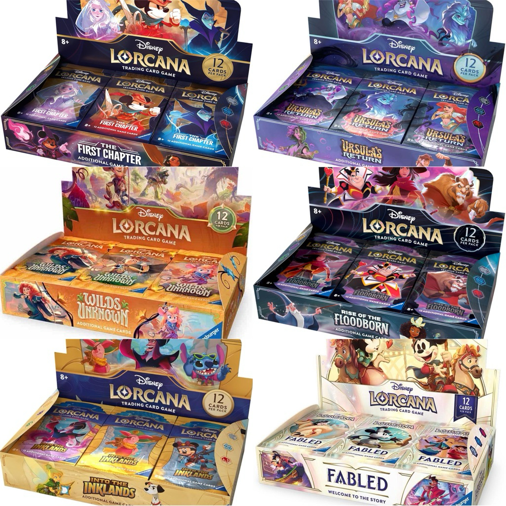 (🧩🎲พร้อมส่งด่วนในไทย) แบบสุ่ม : รวมการ์ด Lorcana Trending Card Game : 1 ซองได้ 7 ใบ ***ver. japan***