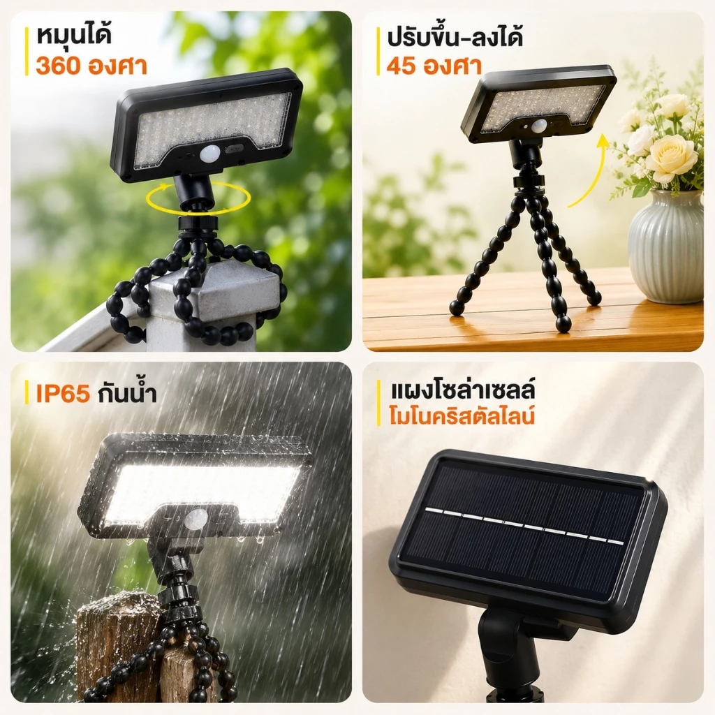 【รับประกัน30ปี】ไฟแคมป์ปิ้ง ไฟโซล่าเซลล์ โคมไฟสนาม 18000W LED โคมไฟพกพา กันน้ำ ป้องกันฟ้าผ่า ไฟไร้สาย โคมไฟฉุกเฉิน thumbnail 10