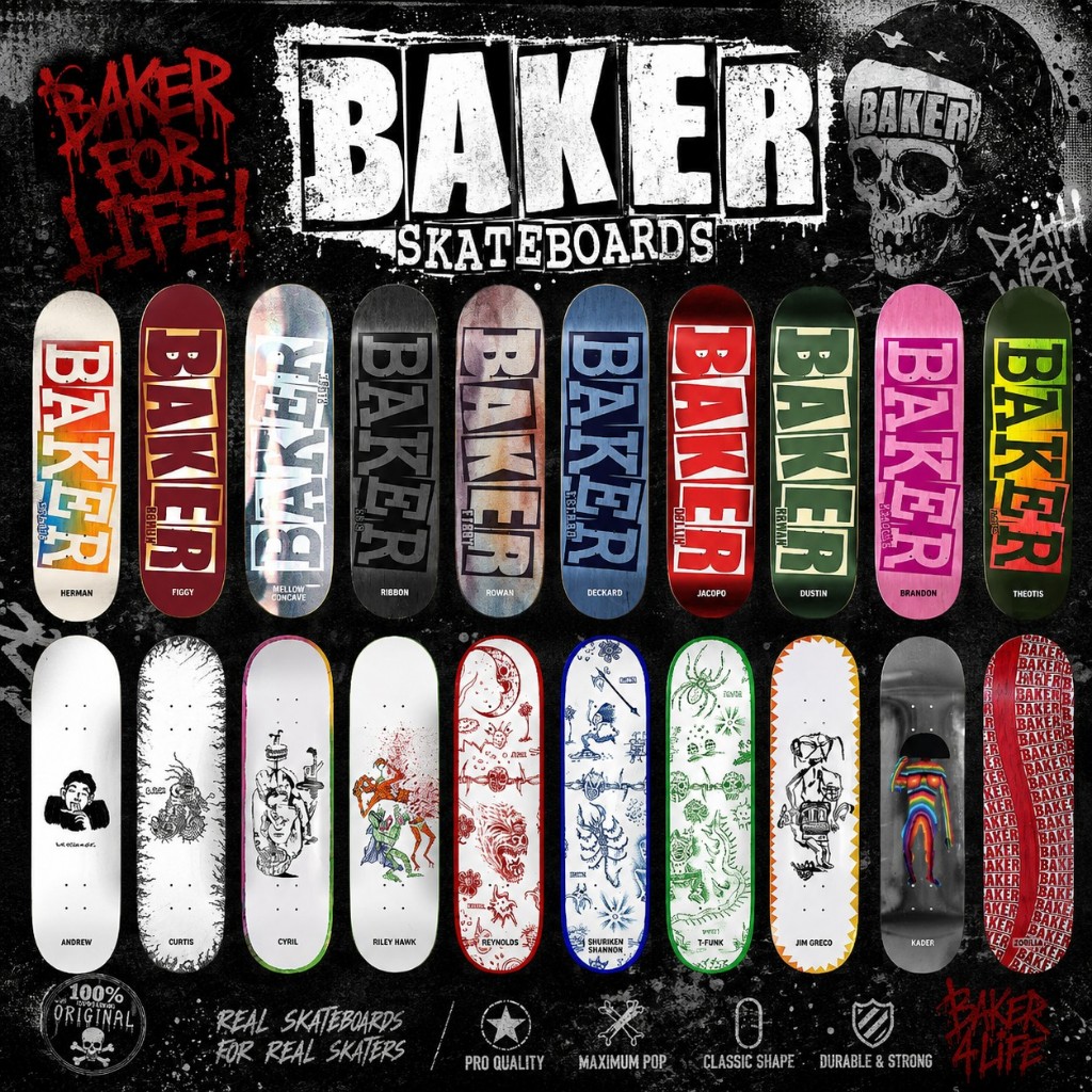 BAKER Skateboard Deck 8.0"-8.5" ของแท้ 100% [สินค้าพร้อมส่งจากไทย ของแท้ 100%]