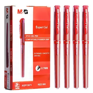 [ของแท้] M&G ปากกาเจล Expert Gel แบบปลอก หัวใหญ่ 0.7mm เขียนลื่น ด้ามจับยางนุ่ม ปากกาเซ็น รุ่น AGP13671