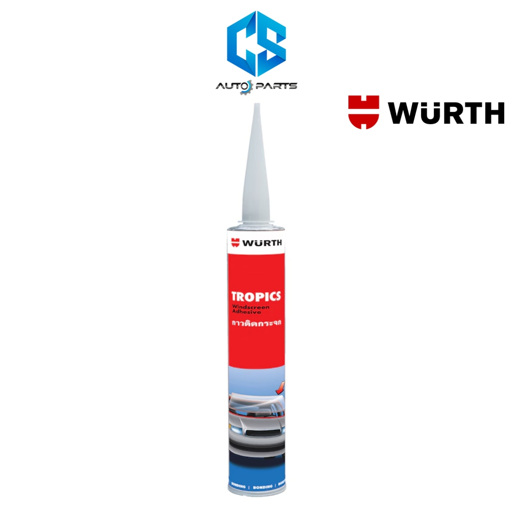 WURTH กาวติดกระจกรถยนต์ โพลียูรีเทน PU-3A (TROPICS WINDSCREEN ADHESIVE) ขนาด 310 ml.