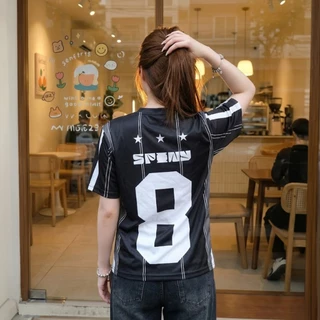 เสื้อยืดOVERSIZE เสื้อกีฬา พร้อมส่ง สกรีนลาย Y2K เสื้อคู่ ใส่ได้ทั้งชายหญิง มีไซส์ S-5XL รุ่น 3D 007