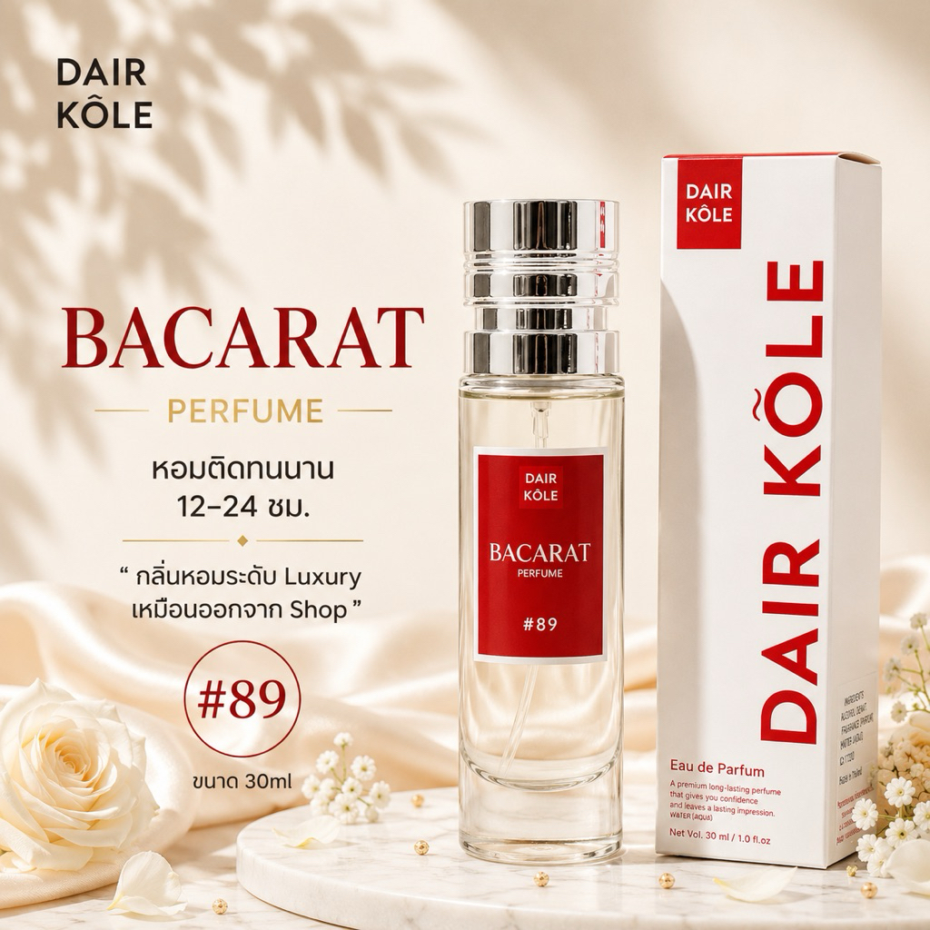 ❤️กลิ่นShopแท้❤️น้ำหอมDAIR KOLE  #89 บากา แรต ติดทน12-24ชม. #น้ำหอมผู้หญิง #น้ำหอม #ติดทนนาน #น้ำหอมติดทน #DKPEFUME #DK